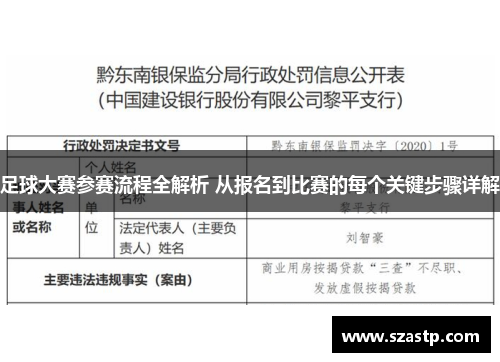 足球大赛参赛流程全解析 从报名到比赛的每个关键步骤详解 足球大赛参赛流程全解析 从报名到比赛的每个关键步骤详解
